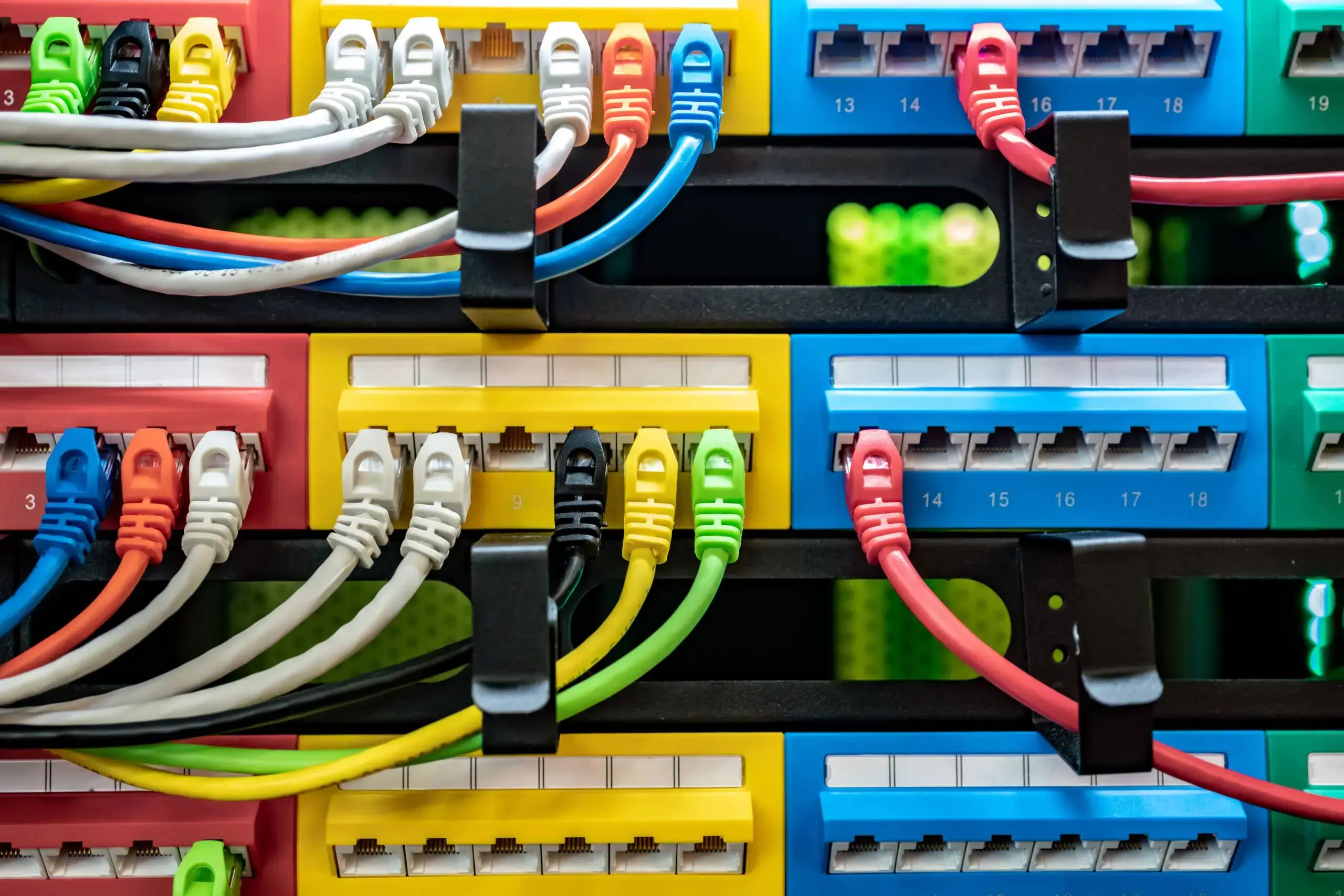 Colourful ethernet cables